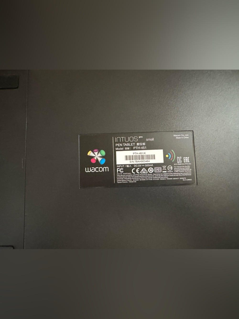 Intuos Pro Small Graphics Tablet PTH-451K - Black